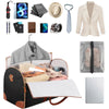 Business Man PU Leather Garment Bag Fashion Women Large Capacity Foldable Duffle Suit Bag Casual Versatile Travel Luggage Bags